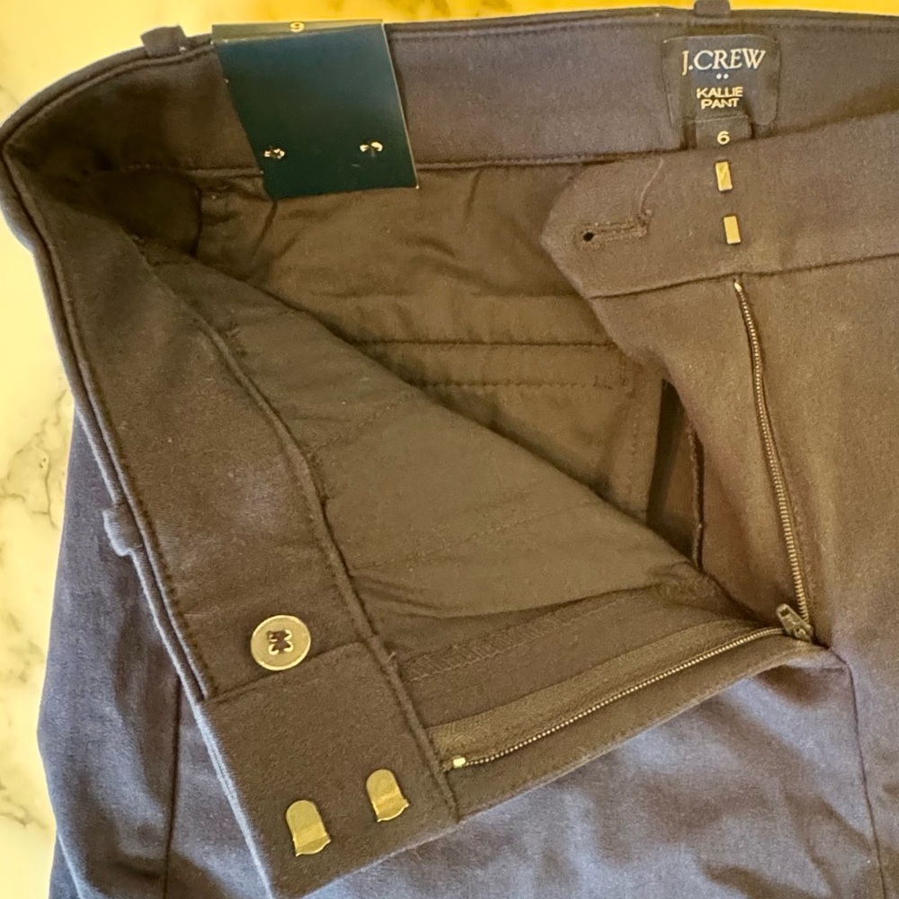 NWT J Crew Factory Kallie straight-leg pant Size 6 Navy - Picture 7 of 7